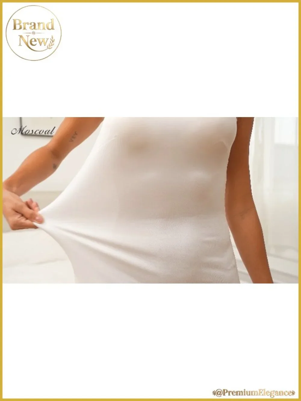 Women's Full Slip Dress, Wide Strap Tank Slip, 95% Polyester 5% Spandex,